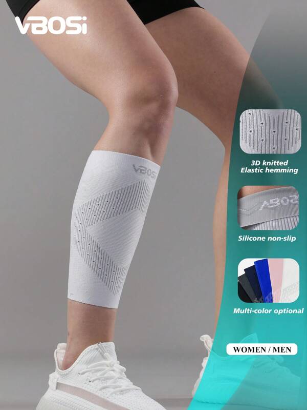 VBOSI 1 Piece Women Men 3D Knitted Unisex Compression Calf Sleeve – Breathable Support With Air Vents For Running, Basketball & Daily Use