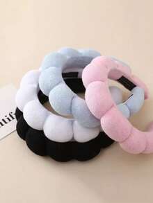 1 件 Spa 头带，蓬松海绵头带适用于洗脸、化妆、护肤、运动或瑜伽，护肤头带，防滑化妆海绵头带，毛巾布头带，洗脸头带，蓬松头带，时尚配饰，送给女性和女孩的精美礼物。、护肤头带、美容、护肤产品、水疗、自我护理、护肤工具、面部护理、美容师用品、皮肤、洗面奶、面部