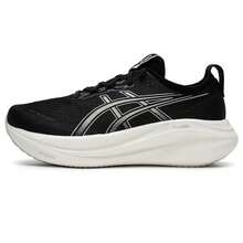 Asics נעלי ריצה GEL-NIMBUS 27 (4E), נעלי גברים תומכות ויציבות לאתלטיקה, ריצה קלה, אימון למרחקים ארוכים, 1011B957-002 - שחור/אפור - ראה 1