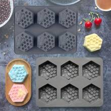 2 Packs Honeycomb Silicone Soap Molds 6 Cavity Hexagon Bee Silicone Molds For Homemade Soaps Cakes Jellies S Desserts Tray