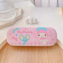 Sanrio 2 pièces Étui à lunettes Hello chat, Chiffon de nettoyage de lunettes Hello chat, Coffret de rangement 2 pièces pour Lunettes modes avec chiffon de nettoyage de lunettes, Etui à lunettes, Monture de lunettes, Etui à lunettes, Accessoires de lunettes unisexes Conception charmante Boîte de rangement de lunettes portable en matériau PU résistant à la pression