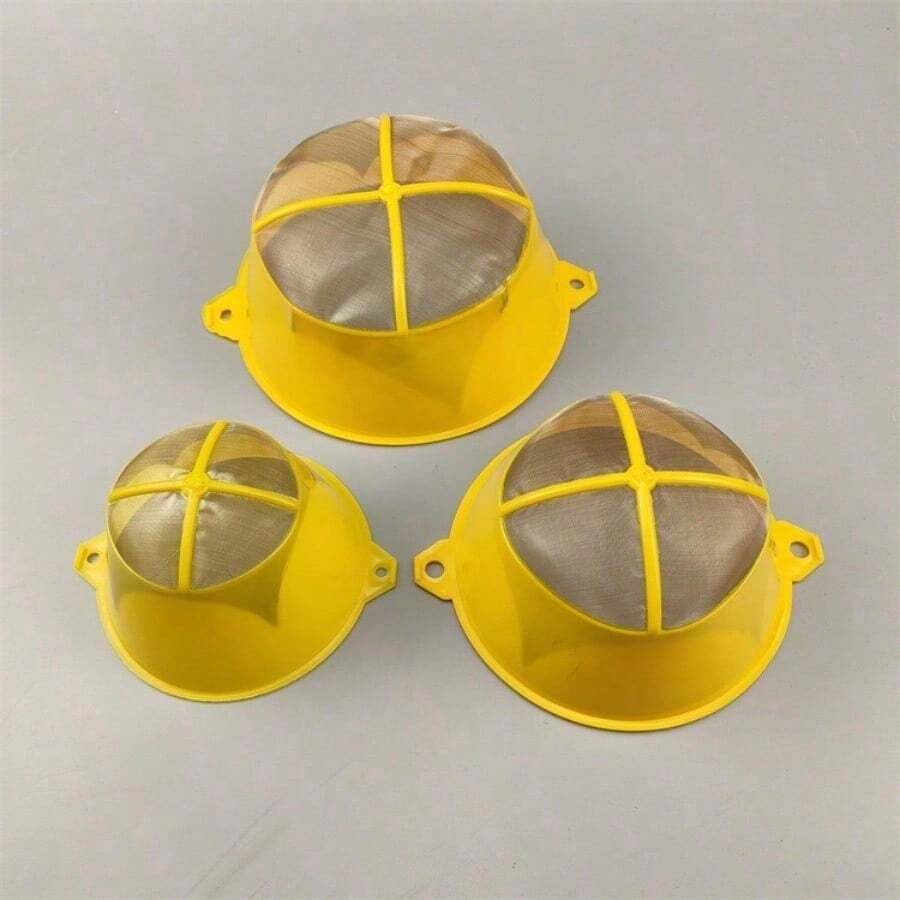 5 pièces/set Ensemble d'entonnoirs de filtrage de peinture réutilisables de qualité industrielle, comprenant des filtres en mailles fines en acier inoxydable pour la peinture à base d'huile/d'eau, la filtration des résidus alimentaires, l'ensemble d'entonnoirs en plastique, pour usage industriel