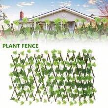 Garden Screening Expanding Trellis Privacy Screen Hedge Faux Ivy Leaves Wooden Fence