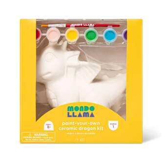 Paint-Your-Own Ceramic Dragon Craft Kit - Mondo Llama ™ : DIY Art Kit For Kids, Ceramic Figurines To Paint, Ages 8+