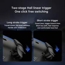 GAMESIR Godlike Chicken Superstar Wireless Game Controller, Compatible With Switch/PC/Steam, Bluetooth + 2.4G Dual Mode, Hall Joystick & Mechanical Buttons, 6-Axis Gyro, 1000Hz Polling Rate, Optimized For Popular Action Games, Black - Black - View 9