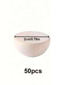 50 Wooden Beads Set Semi-Circle Semi-Sphere Semi-Circle, DIY Craft Material, Wooden Semi-Sphere Beads