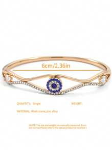 New Style Fashion Young Girl Charming Bling Bling Wisdom Eye Rhinestone Bangle Bracelet Gift Party