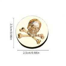 1pc NEW DARK SERIES Series Wax Seal Stamp, Vintage Sealing Stamp Head, Removable Brass Material, Fire Paint Seal Head For Wedding Invitations Gift Packaging Scrapbooking, DIY Handmade Gift Decoration, Cutting And Pasting Invitation Letter School Supplies, Back To School