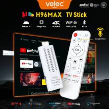 H96 MAX Android 14.0 TV Stick ATV Quad-Core WiFi6 2.4G/5.8Ghz BT5.0 4K AV1 Ultra HD Voice Control Smart Home Player