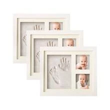 1PC Pet Handprint & Footprint Photo Frame, Baby Ink Pad, DIY Frame For Baby Hand/Foot Prints, Hollow Baby First Birthday Footprint