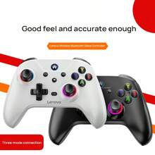 Lenovo Kabelloser Gamecontroller S02 Multi-Mode-kompatibel Dual-Hall-Trigger Einstellbare Vibrationsintensität Multi-Mode-Plattform-kompatibel 3D-Hochpräzisions-Joystick Geringe Latenz Ergonomisch Retro-Weiß