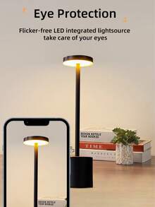 1 buah Lampu Logam Minimalis Gaya Eropa dengan Kecerahan & Warna yang Dapat Diatur, Pengisian Daya USB, Cocok untuk Dekorasi Rumah, Ruang Tamu, Kamar Tidur, Ruang Makan - beraneka warna - View 9