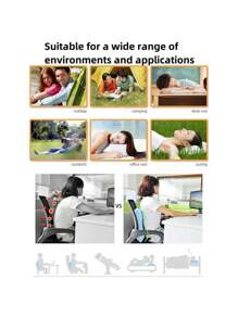 2/1 pieza Almohada de aire inflable rectangular para camping al aire libre, cojín de camping, almohada inflable acolchada para viaje (color aleatorio, 1 pieza)