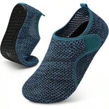 Scurtain Barefoot Shoes Women Men Beach Swim Aqua Socks Summer Quick-Dry Sandals Slippers - Mesh Blackblue - 查看 1