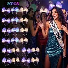 Hawaii/Rose Wreath Set LED Luminous Headband Headband Party Garland, Suitable For Night Glow Wedding Party Hair Accessories, Concerts, Valentine's Day, Holiday Celebrations, Wedding Banquets, Weddings, Birthdays, Valentine's Day, Graduation Ceremonies, Holiday Celebration Atmosphere, Carnival Party Decorations And Supplies For Single Men And Women - 混色 - 查看 6