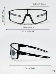 1 件/3 件/5 件男士大框运动偏光眼镜，变色骑行眼镜，时尚驾驶眼镜，适合户外旅行 - 3付(紅色+藍色+黑水銀) - 查看 14