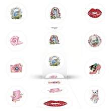 500Pcs Y2K Sticker Roll Pink Vintage Stickers Y2K Stickers Cat Stickers Aesthetic Stickers Rabbit Stickers Ice Cream Stickers Vinyl Waterproof Stickers For Water Bottle, Hydroflask, Guitar, Luggage, Phone, Case, Laptop, Skateboard, Gift School Supplies,Back To School