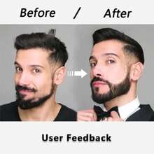 EAST MOON Detachable Beard Filling Pen With Four-Prong Design - Waterproof Fiber Enhancer For Naturals Thick Beard, Hairline & Eyebrow Shaping, Easy Application For Lasting Coloring Effect, Men's Mustache Styling Tool Kit - Black - View 8