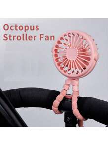 1 pieza Ventilador de mano portátil recargable por USB - Ventilador mini plegable con 3 velocidades ajustables y luz LED para acampar, viajar y uso en la oficina