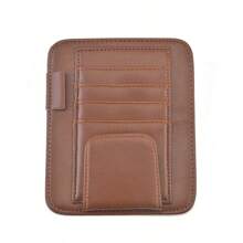 Car Sunshade Storage Bag, Sunglasses Holder Suitable For Car Sunshade PU, Car Interior Accessories Storage, Travel Document Holder Suitable For Car Glasses Clip Bag, Card Bag, ID Clip, Ticket, Business Card, Interior Storage Bag
