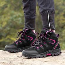 Brand Women's Outdoor Leather Hiking Trekking Shoes, Women's Mountain Sports Shoes For Hiking, Camping, Rockclimbing, Thick Sole Women Hiking Boots