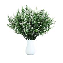 1/6/12PCS Artificial Lavender Flowers - UV Resistant Fake Shrubs For Outdoor Garden, Porch Box & Indoor Home Decor, Realistic Plastic Plants For Patio, Wedding, And Tabletop Decorations