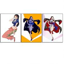 ONE PIECE 3 Pieza Set de Arte Mural Pop, Decoración de Habitación, Decoración para el Hogar, One Piece - USOPP&&ZORO, SANJI&& Boa Hancock, Poster de Anime Versión Japonesa, Arte de Pared de Anime para Dormitorio, Sala de Estar (Sin Marco)