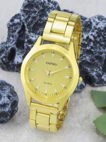 Reloj de pulsera de cuarzo para hombre, casual y de moda, con correa de acero inoxidable, diseño vintage y de alta gama