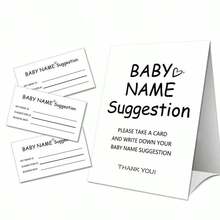 Baby Naming Suggestions, Baby Gender Reveal And Registry Cards, Baby Shower Party Advice For Parents, Gender Neutral Baby Shower Decorations, Baby Party Supplies - Multicolor - View 1