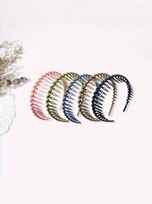 1/4/7/9 szt. Proste, cukierkowe, solidne opaski do włosów, koreańskie, nieuszkadzające, falowane, plecione opaski do włosów z ząbkami, odpowiednie do codziennego i okazjonalnego użytku