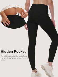 (5pcs High Waist Yoga Leggings) Women Fitness Leggings Running Cycling Pants, Stretchy & Breathable , No Perspective ,Tummy Control Design,  - Activewear For Indoor/Outdoor Workouts, Summer Workout Gym Clothing,Workout Pants|Sleek Leggings|Snug Fit Leggings Assort Colors - 5 Random colors - 查看 7