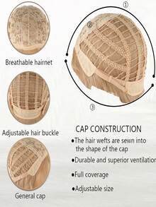 44-Inch Extra Long Blonde-Brown Wool Curly Synthetic Lolita Wig With Bangs For Women - Halloween, Cosplay, Wedding, Party & Festival Costume Hair - màu nâu - Xem 7