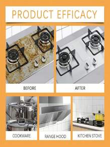 Jue-Fish 3pcs/Set Disposable Use Stove & Range Hood Degreasing Cleaning Spray, Heavy Duty Deodorizing Kitchen Cleaner, Removes Tough Grease, Oil Stains, Blackened Cookware, Suitable For Home, Restaurant (Random Old/New Model)