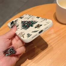 Christmas Tree Pattern Phone Case, Anti-Drop Cellphone Protective Case, Total Protective Shockproof Mobile Phone Cover For IPhone 11 12 13 14 15 16 Pro Max - 白色 - 查看 4