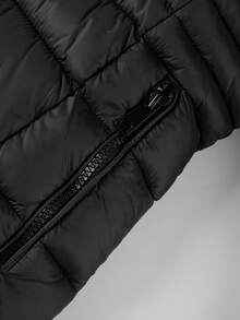 Women's Casual Hooded Regular Jacket With Pockets, Lightweight Cotton Jacket For Daily Wear - Black - View 9