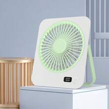 Ventilador de escritorio - Ventilador recargable de 1200mAh con inclinación de 180° y diseño plegable, ultra silencioso y compacto, ventilador personal portátil con 5 velocidades ajustables y viento fuerte, alimentado por USB para oficina, dormitorio, hogar y campamento
