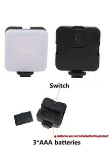 1个USB可充电自拍环形灯，3种亮度模式，旅行配件，附带USB充电线，适用于自拍环形灯辅助照明、弱光自拍增强、便携式补光灯、直播等。