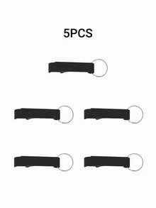 1pc Creative Aluminum Alloy Beer Bottle Opener Keychain Can Opener, Gift For Father - Multicolor - View 27