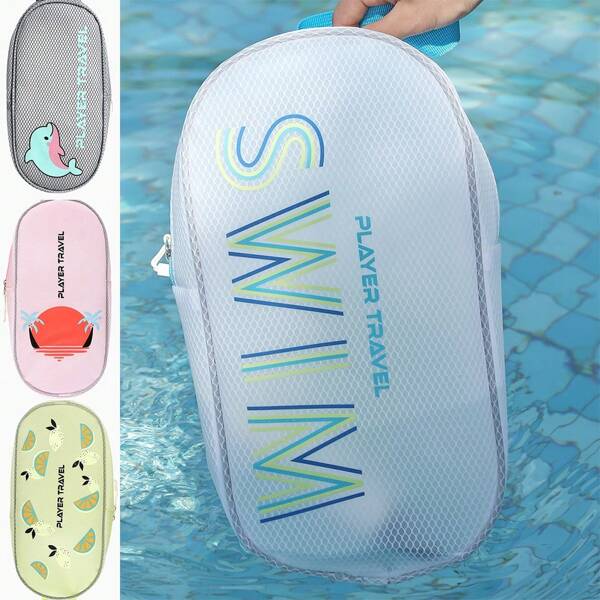 Unisex wasserdichter Schwimm-Aufbewahrungsbeutel - tragbare Gym Dusch-Tasche für Schwimmen, Thermalbäder, Reisen, Outdoor-Fitness und Toilettenartikel-Organisation - leichte Reise-Wäsche-Tasche