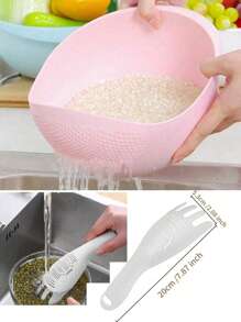1 pieza Canasta multifuncional para el hogar para lavar arroz y escurrir vegetales, para almacenamiento de frutas y verduras, canasta escurridora multifuncional para viajes, canasta escurridora de cocina para viajes, canasta escurridora de lavandería para viajes, escurridora de arroz, canasta escurridora para restaurantes.
