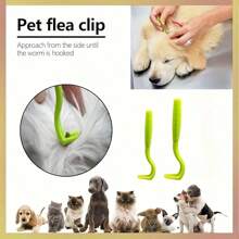 3PCS Tick Removal Tools Pet Tick Twist Remover Hook Pick Up Flea Scratching Hook Pet Cat Dog Grooming Supplies Tick Removal Tools