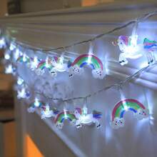 1pc Painted Unicorn Fairy String Light, Battery Powered, Suitable For Bedroom, Living Room, Party, Wedding, Home, Yard, Pathways, Holiday Party Supplies, Party Decor, Fireplace [Batteries Not Included]