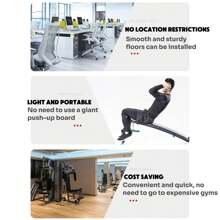 Sit-Up Bar Floor, Portable Sit-Up Fitness Equipment With 2 Power Suction Cups And Adjustable Kickstand, Home Exercise Equipment With Massage Rollers For Bedroom, Living Room, Home And Office, Mother's Day Gift
