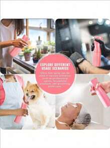 1 buc 200 ml sticlă de pulverizare continuă de înaltă presiune cu gradient, spray cu ceață fină, pentru o atingere cosmetică rapidă, pulverizare semiautomată cu presiune, potrivit pentru sticlă de toner pentru piele de călătorie, sticlă de hidratare facială atomizătoare, coafare, accesorii pentru păr, accesorii pentru păr