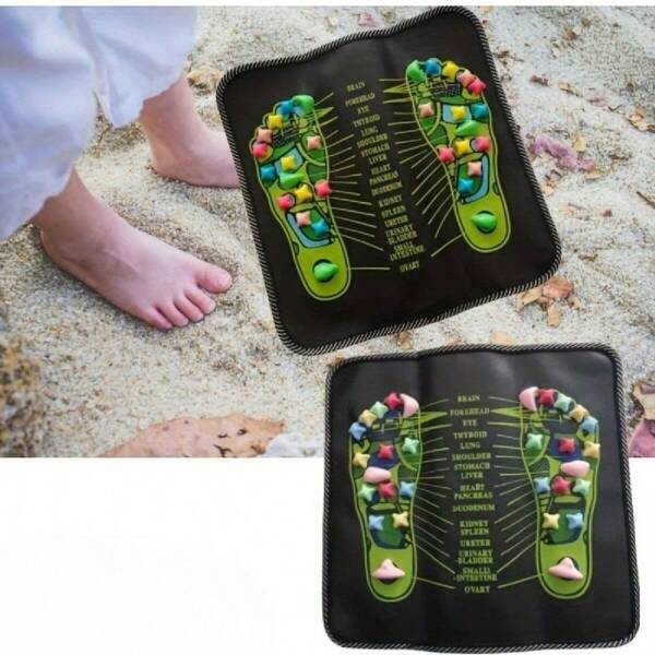 1pc Health Path Walking Carpet, Massage Mat With Simulated Pebble Stone For Foot Reflexology