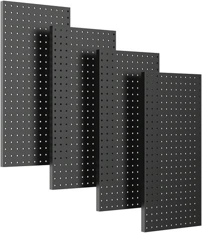 Ultrawall 4 Pcs Metal Pegboard Wall Panels, Peg Boards For Garage Tool Storage