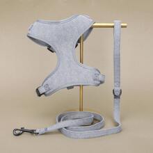 2pcs High Quality Harness & Leash Set Suitable For Small Medium Sized Pet Dogs And Cats Outdoor Training And Walking