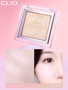Clio K-Beauty GLASS & HIGHLIGHTER, (LUXURY KOSHORT), Shimmer , Diamond Sparkle, Smooth Delicate Texture, Radiant Finish, Velvety, Long-Lasting, Smudge-Proof, Multi-Use For Face, Cheeks, Eyes, Body, Daily Makeup, Korean Makeup - 01 MOON GLOW - View 5