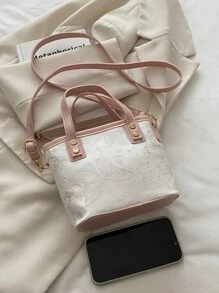 Fashionable And Minimalist Butterfly Printed Shoulder Crossbody Bag, Versatile And Elegant Contrasting Color Handbag, Suitable For Shopping, Wallets, Shopping, Young Women, College Students, Newcomers, White-Collar Workers. They Are Very Suitable For Offices, Universities, Work, Business, Commuting, Outdoor Activities, Travel, And Outings