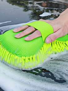 1 Peça Luva de Lavagem de Carro de Chenille, Ferramenta Grossa, Macia e Dupla Face de Pelúcia para Limpeza de Carros